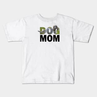 DOG MOM - spaniel oil painting word art Kids T-Shirt